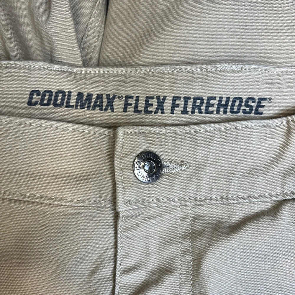 Duluth Trading Mens Pants 44x30 Tan Coolmax Flex Firehose Cargo Stretch Workwear